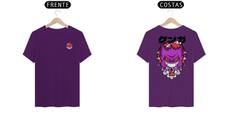 Nome do produto Camiseta Gengar  Pokemon  - Com Pokebola Vetor No Peito