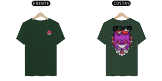 Nome do produto Camiseta Gengar  Pokemon  - Com Pokebola Vetor No Peito