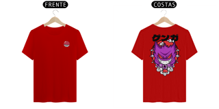 Nome do produto Camiseta Gengar  Pokemon  - Com Pokebola Vetor No Peito