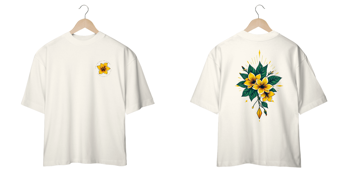 Nome do produto: Camiseta Oversized SMELL THE FLOWERS