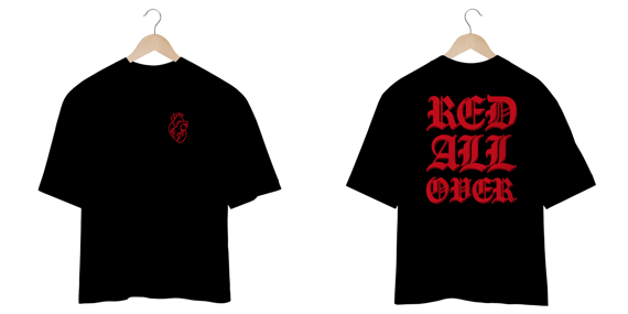 Camiseta Oversized RED ALL OVER