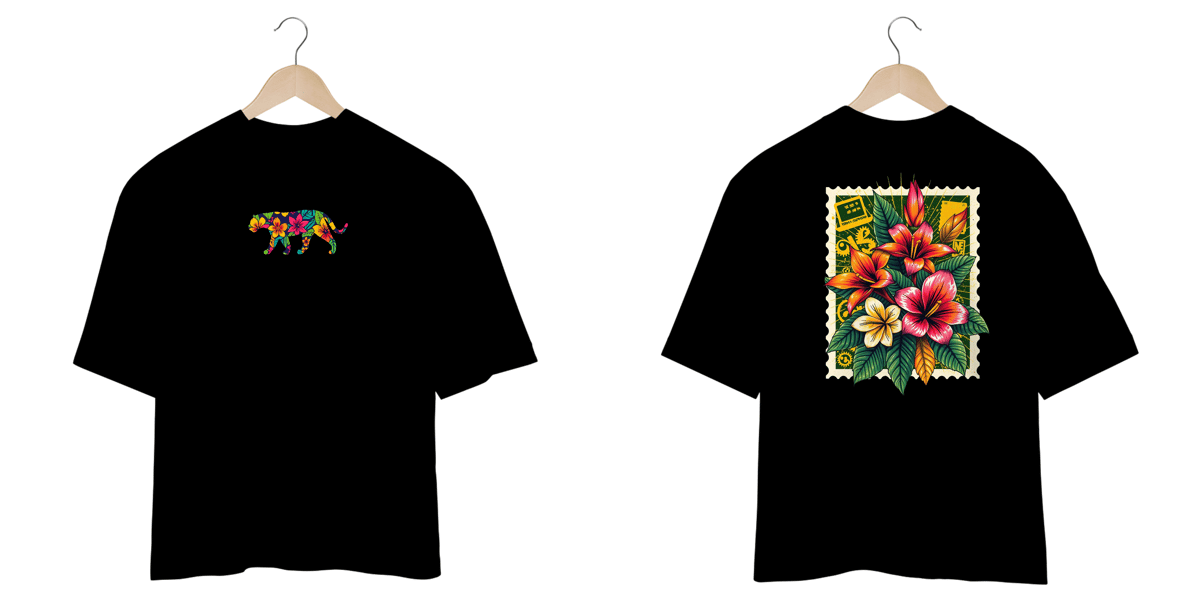 Nome do produto: Camiseta Oversized FLOWERS