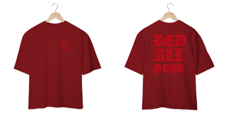 Nome do produto Camiseta Oversized RED ALL OVER
