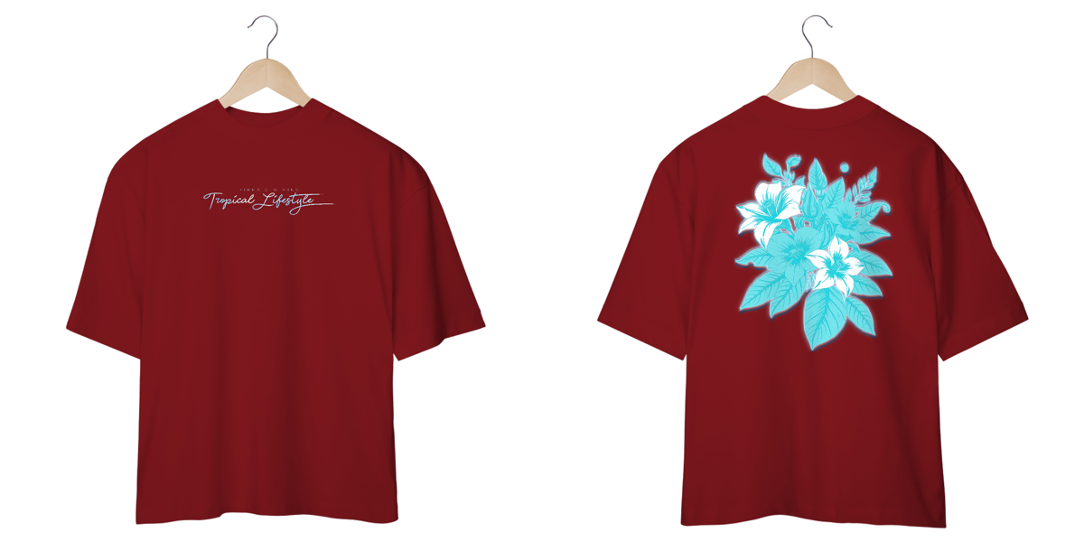 Nome do produto: Camiseta Oversized TROPICAL LIFESTYLE