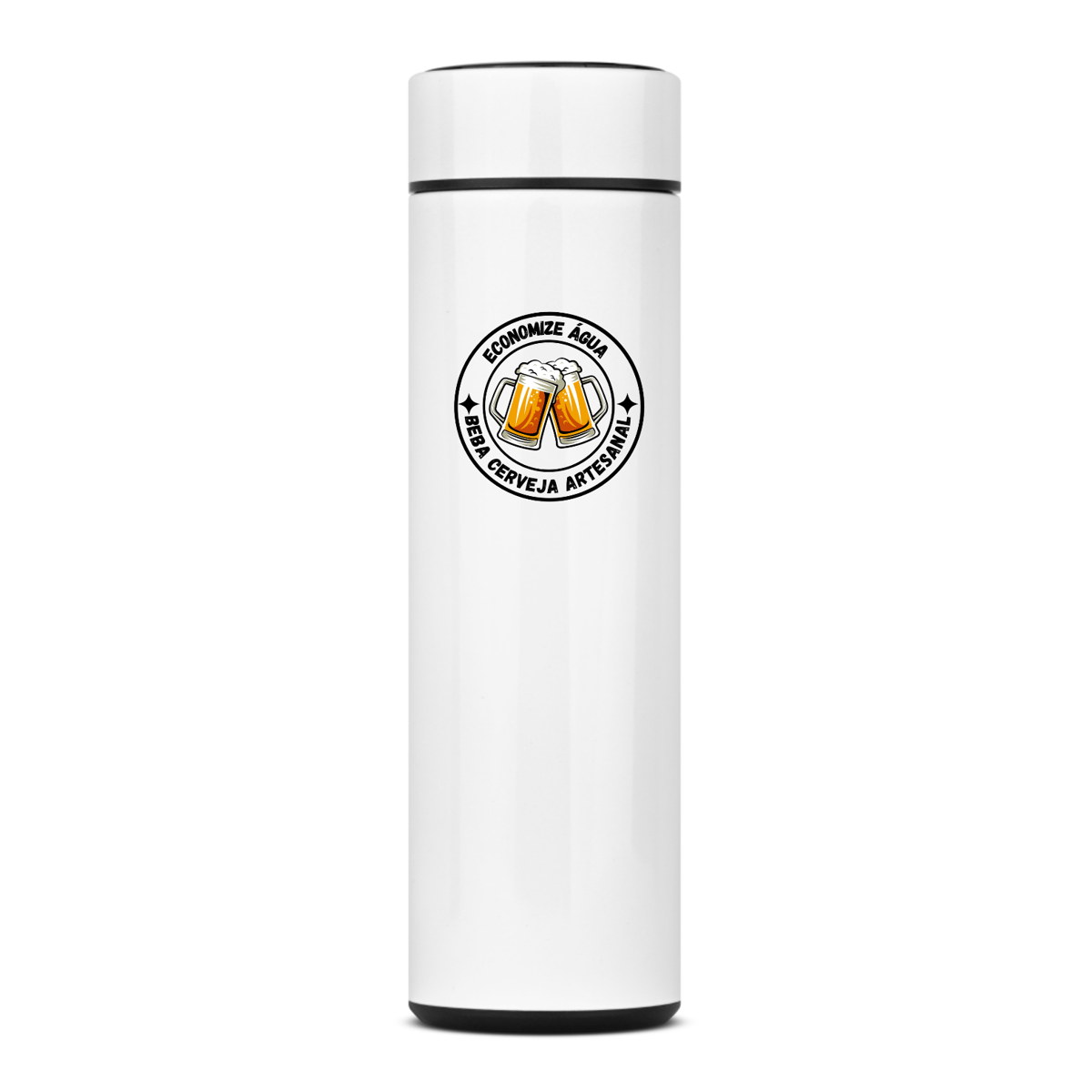 Nome do produto: Economize com Estilo: A Arte de Beber Bem! - Garrafa Térmica