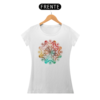 Nome do produto Baby Look Mandala Alvorada Branca