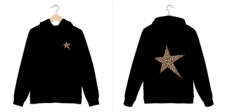 Nome do produto Leopard Star Hoodie