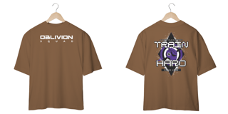 Nome do produto Oversized - Train Hard or go Home Escrita em Branco