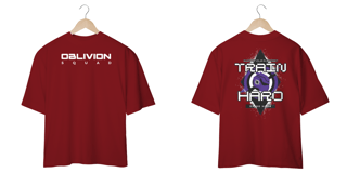 Nome do produto Oversized - Train Hard or go Home Escrita em Branco