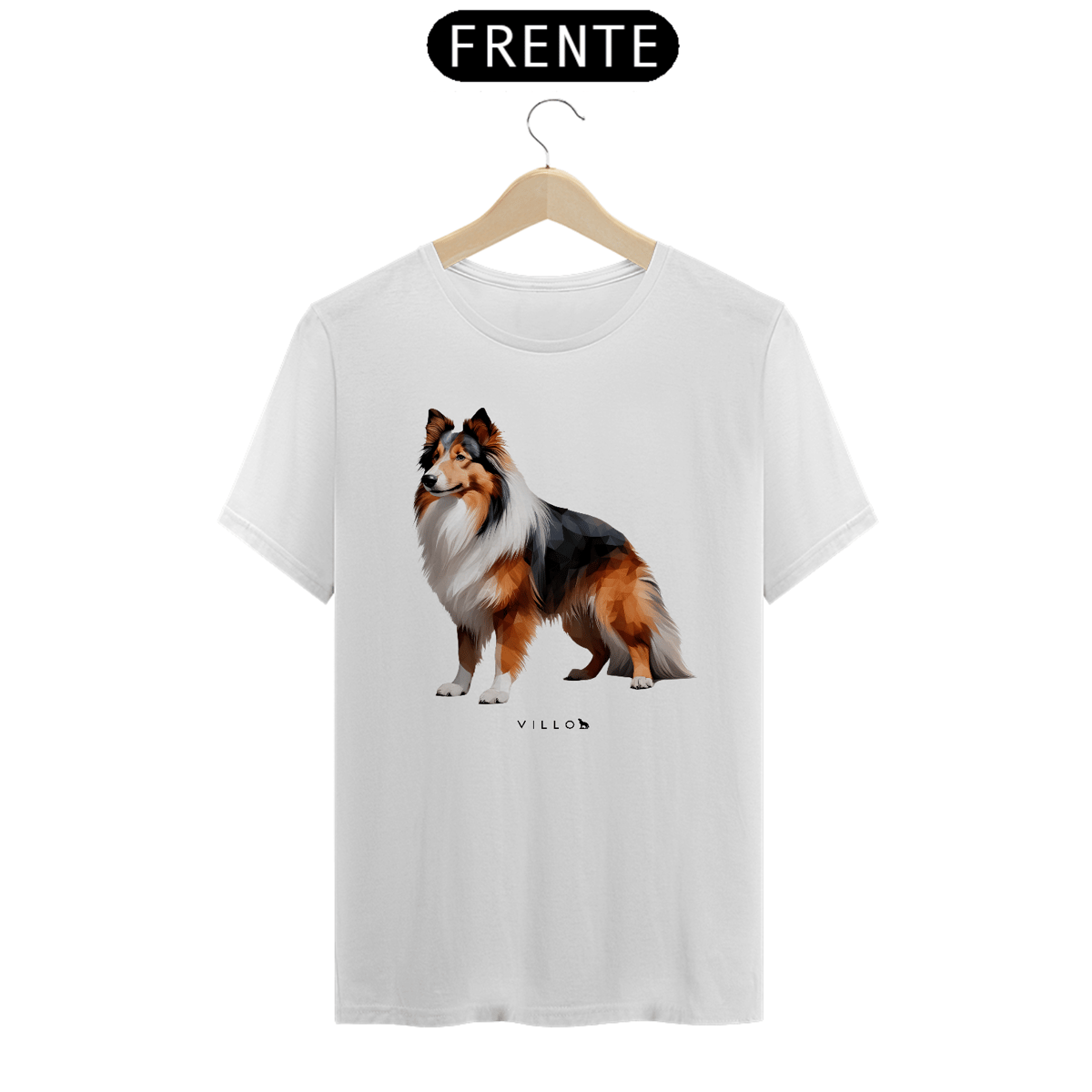Nome do produto: Camiseta Confort Pastor Shetland Pug 