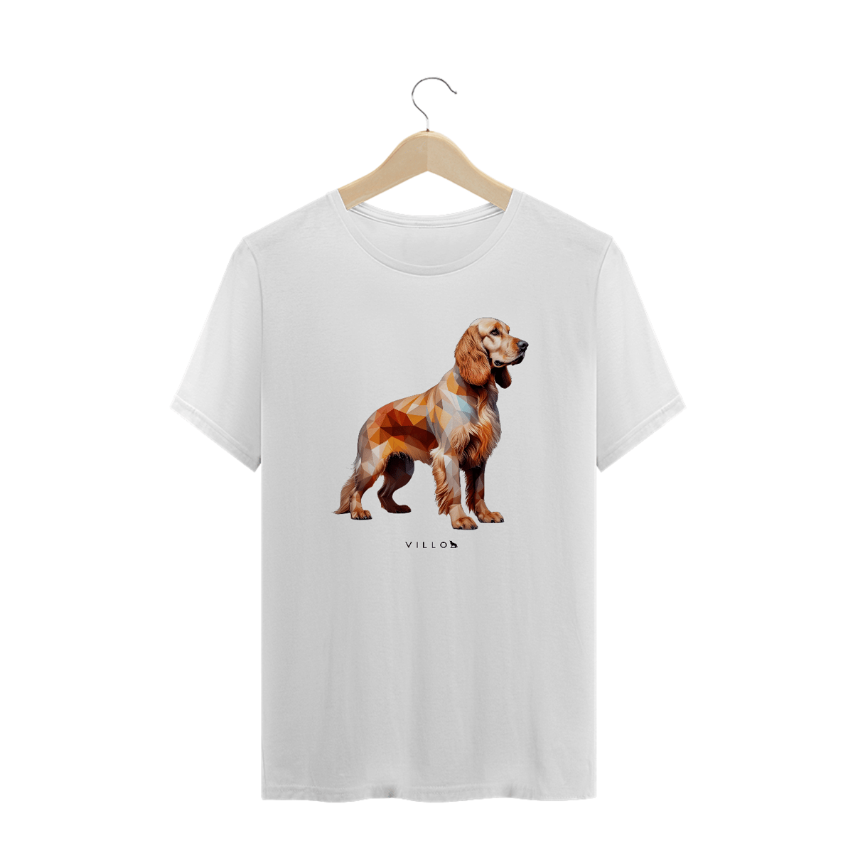 Nome do produto: Camiseta Confort Cocker Spaniel Inglês Plus Size
