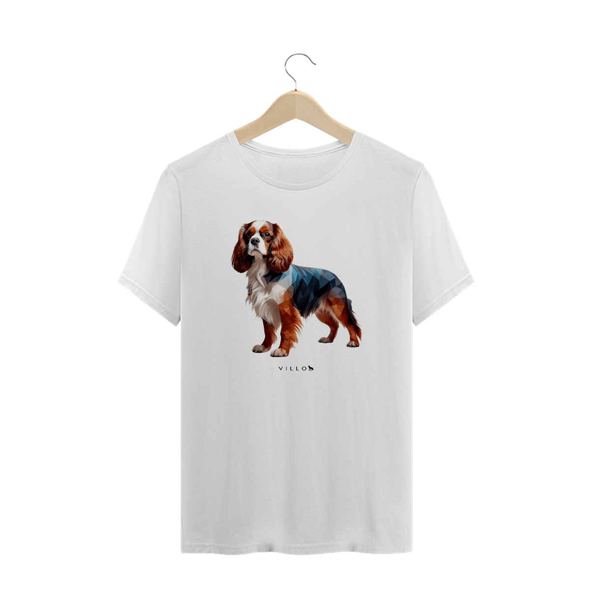 Nome do produto: Camiseta Confort Cavalier King Charles Spaniel Plus Size