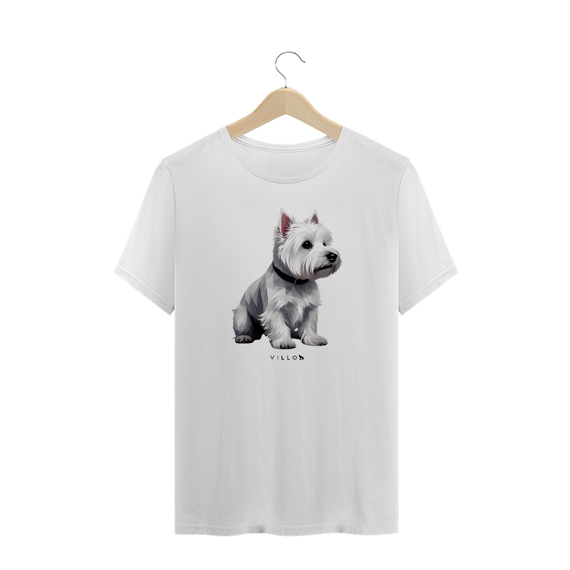 Camiseta Confort West Highland White Terrier Plus Size