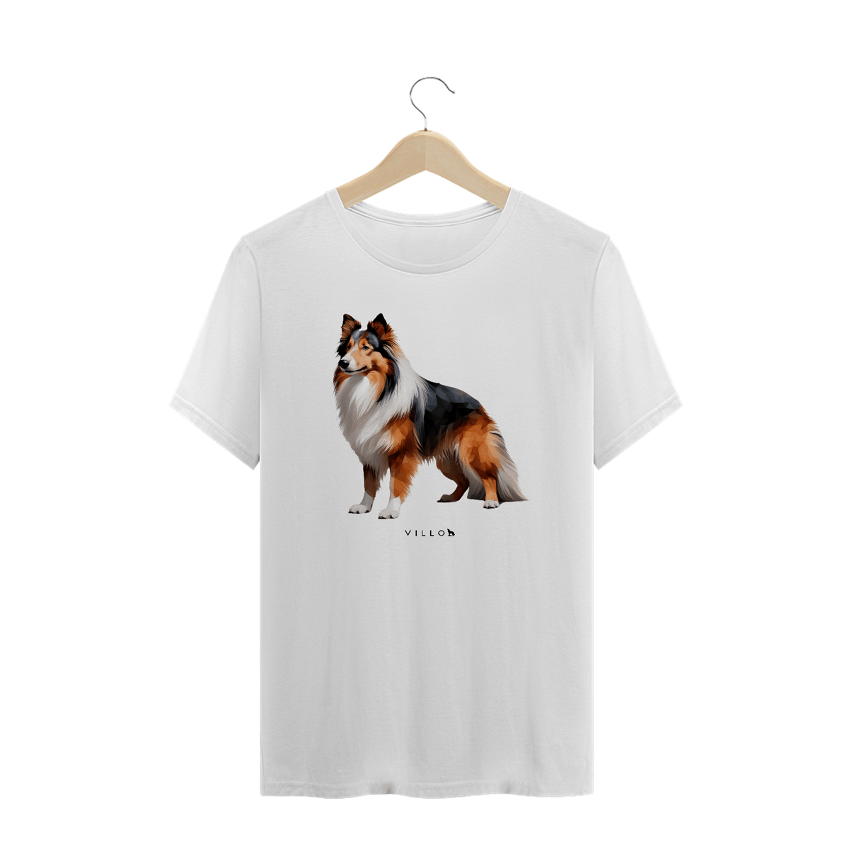 Nome do produto: Camiseta Confort Pastor Shetland Pug Plus Size