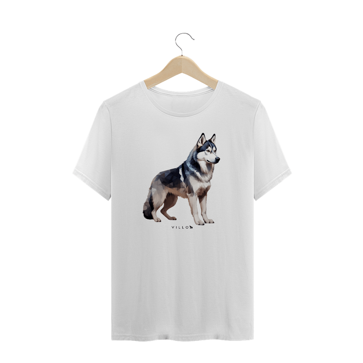 Nome do produto: Camiseta Confort Husky Siberiano Plus Size