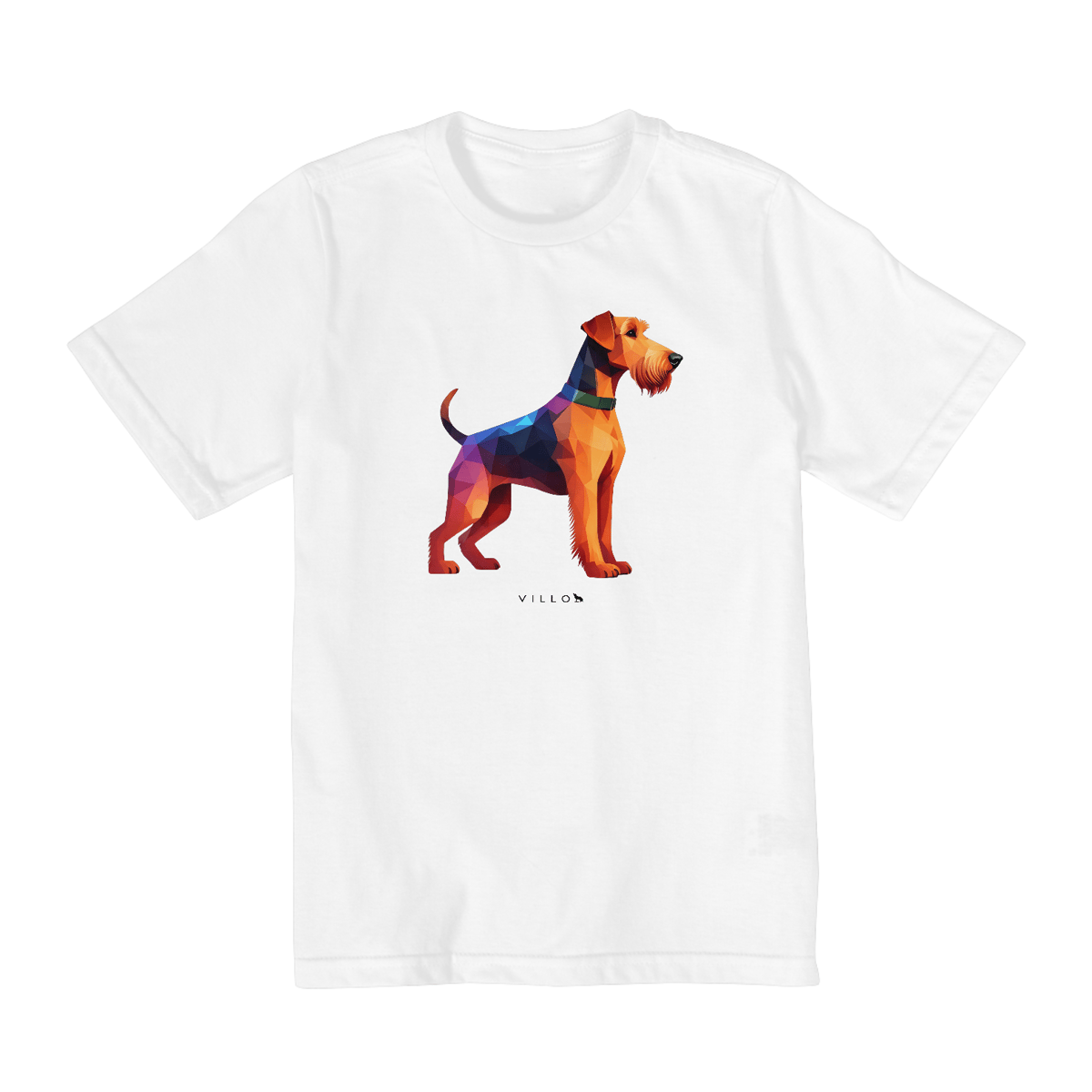 Nome do produto: Camiseta Infantil Confort - De 2 a 8 anos Airedale Terrier