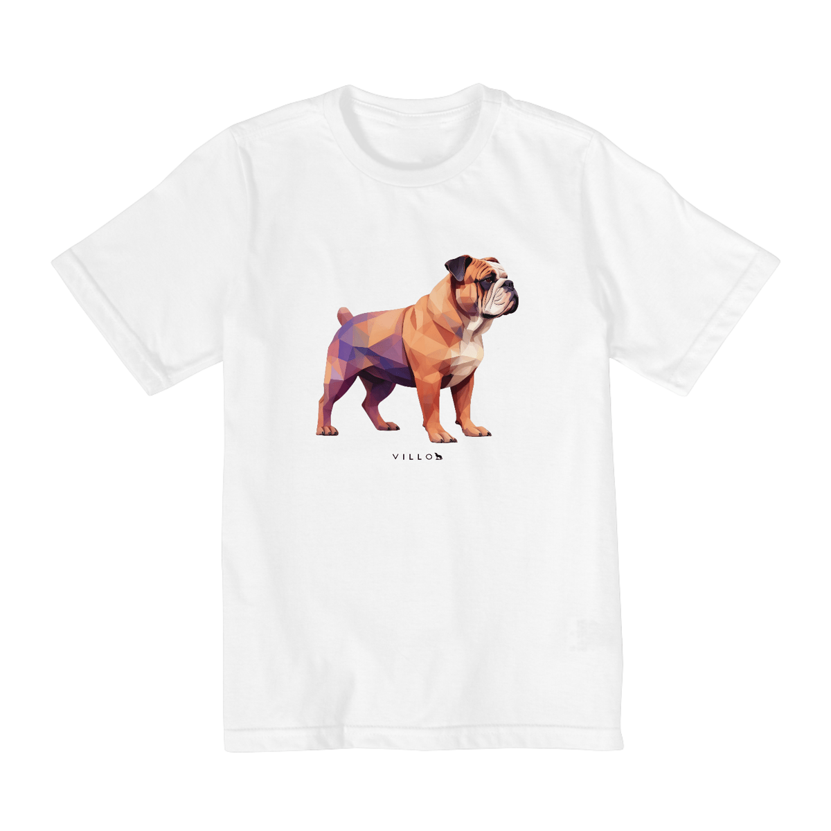 Nome do produto: Camiseta Infantil Confort - De 2 a 8 anos Bulldog
