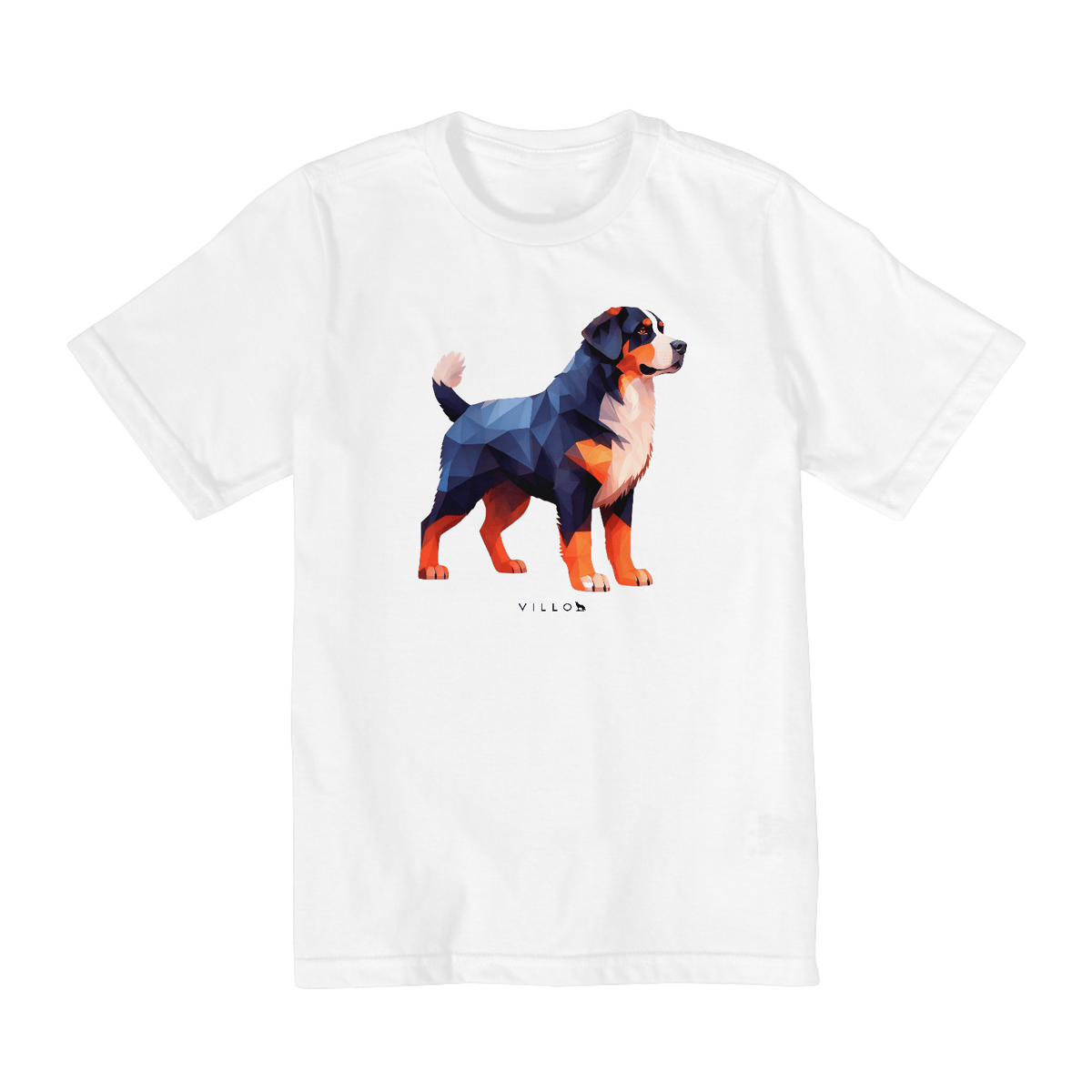 Nome do produto: Camiseta Infantil Confort - De 2 a 8 anos Bernese (Boiadeiro de Berna)