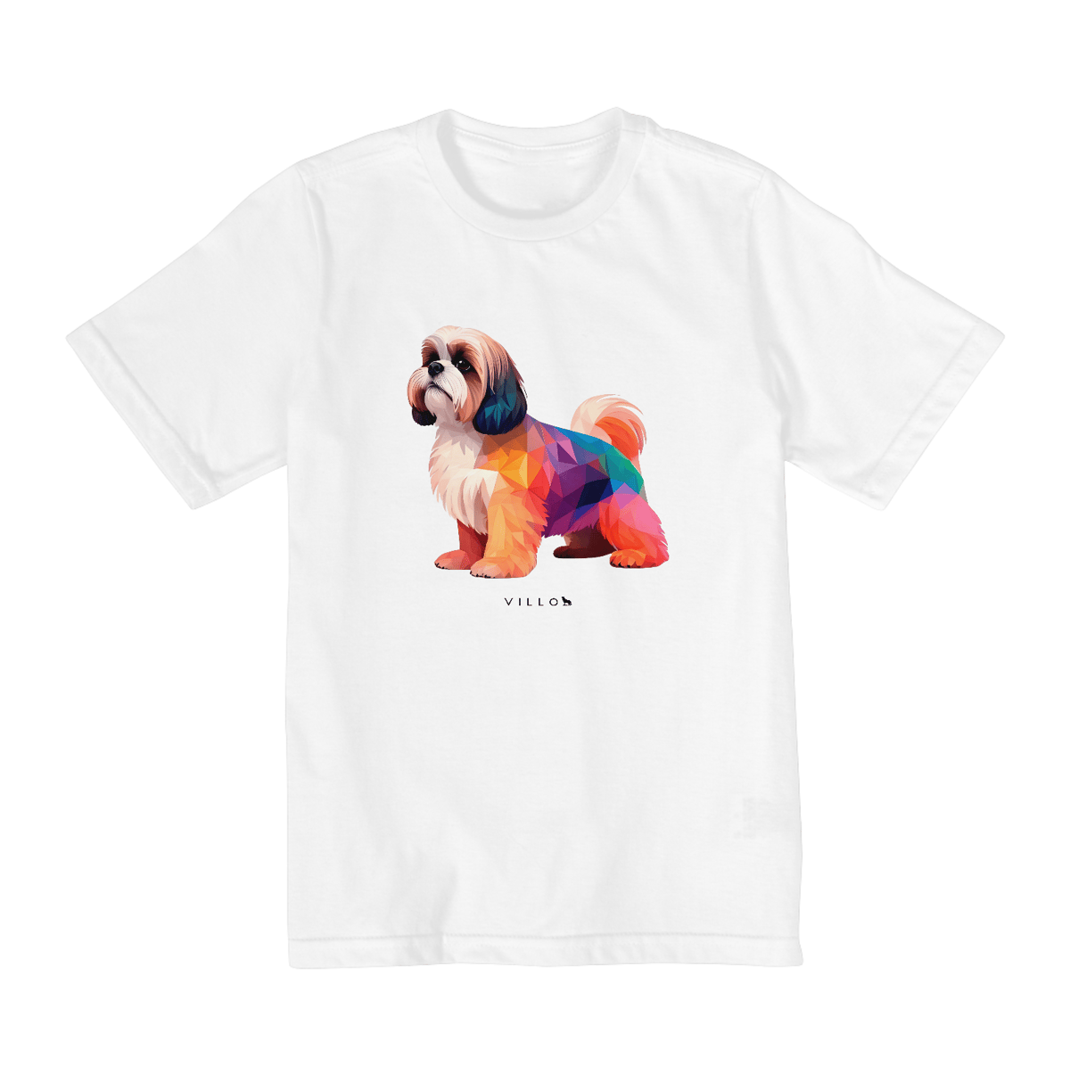 Nome do produto: Camiseta Infantil Confort - De 2 a 8 anos Shih Tzu