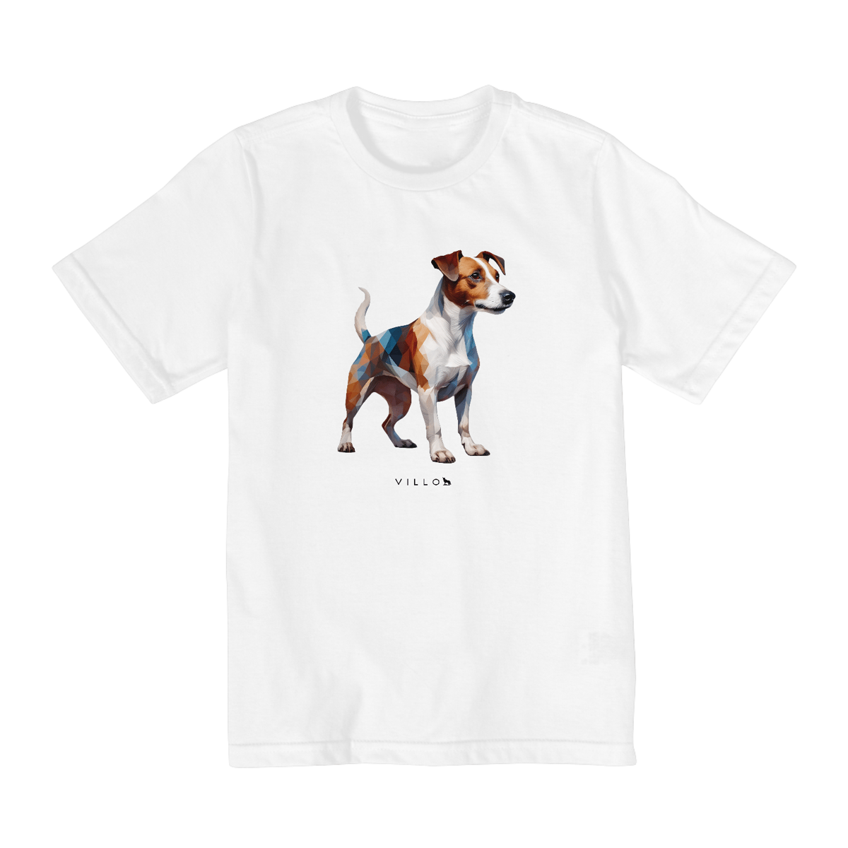 Nome do produto: Camiseta Infantil Confort - De 2 a 8 anos Jack Russell Terriers