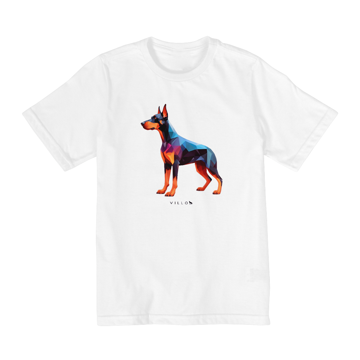 Nome do produto: Camiseta Infantil Confort - De 2 a 8 anos Dobermann