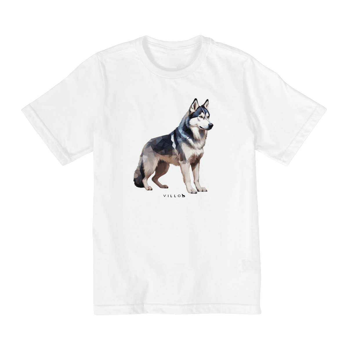 Nome do produto: Camiseta Infantil Confort - De 2 a 8 anos Husky Siberiano