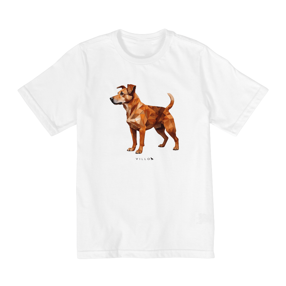 Nome do produto: Camiseta Infantil Confort - De 2 a 8 anos Caramelo (sem raça)
