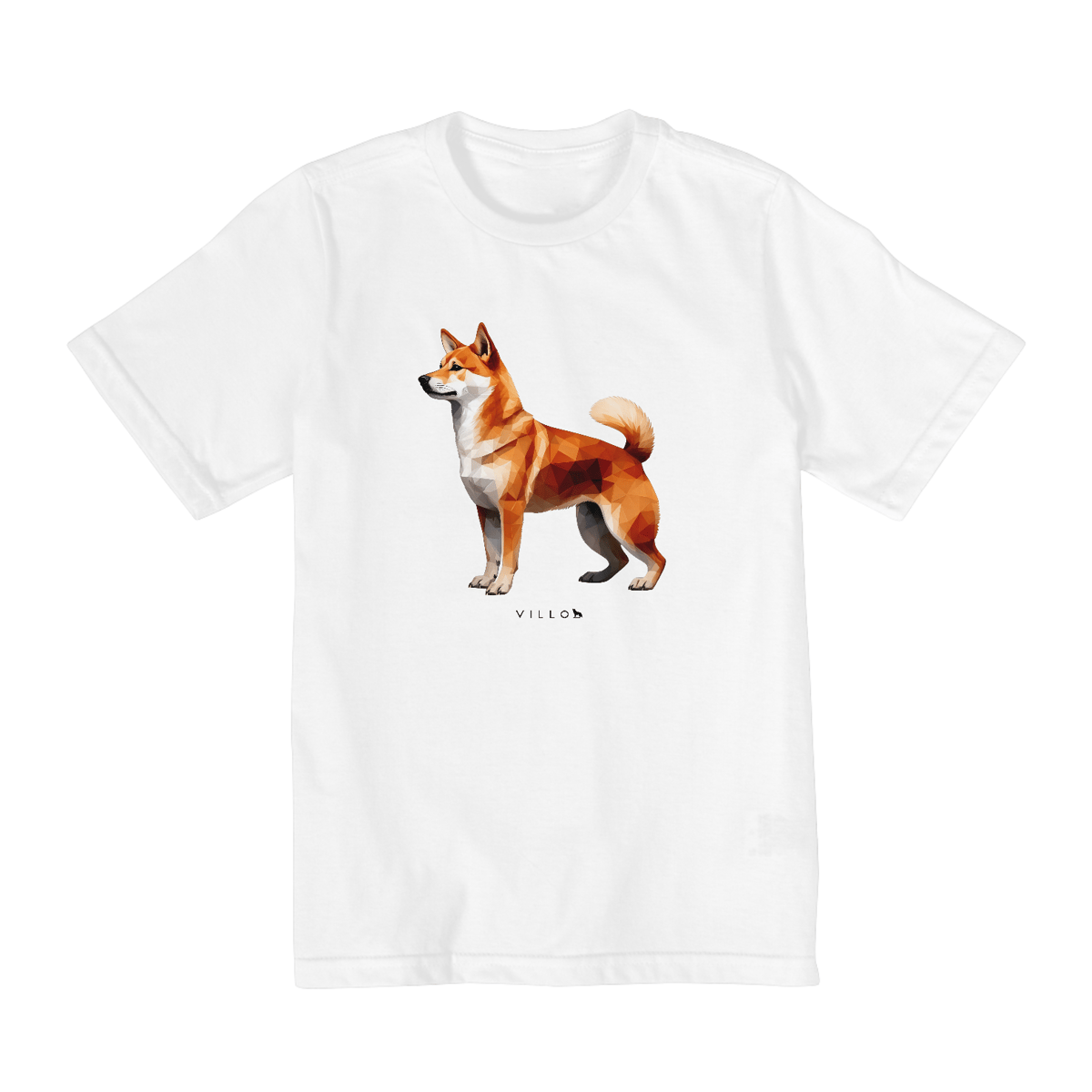 Nome do produto: Camiseta Infantil Confort - De 2 a 8 anos Shiba Inus