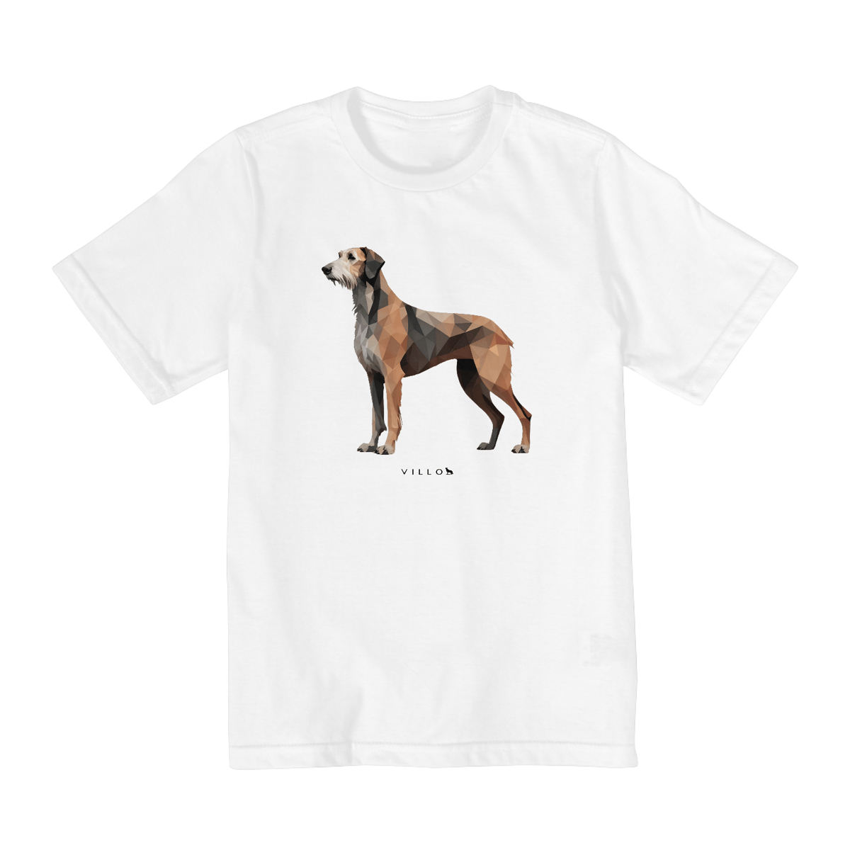 Nome do produto: Camiseta Infantil Confort - De 2 a 8 anos Lébrel Irlandês