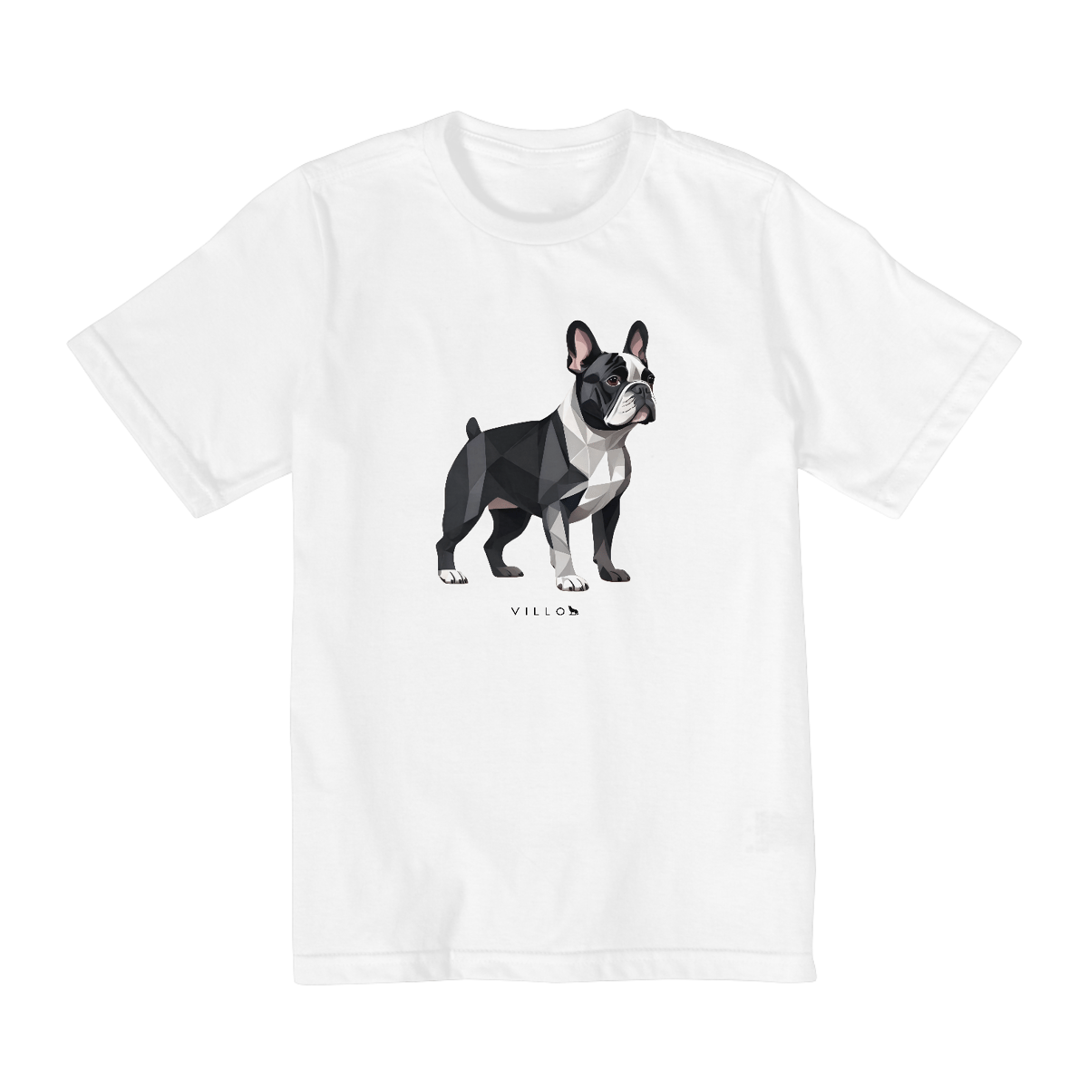 Nome do produto: Camiseta Infantil Confort - De 2 a 8 anos Bulldog Frânces