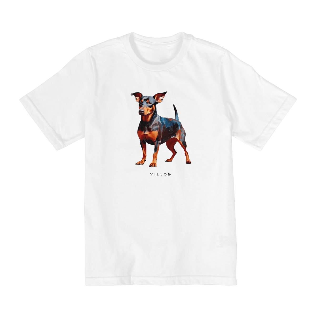 Nome do produto: Camiseta Infantil Confort - De 2 a 8 anos Pinscher