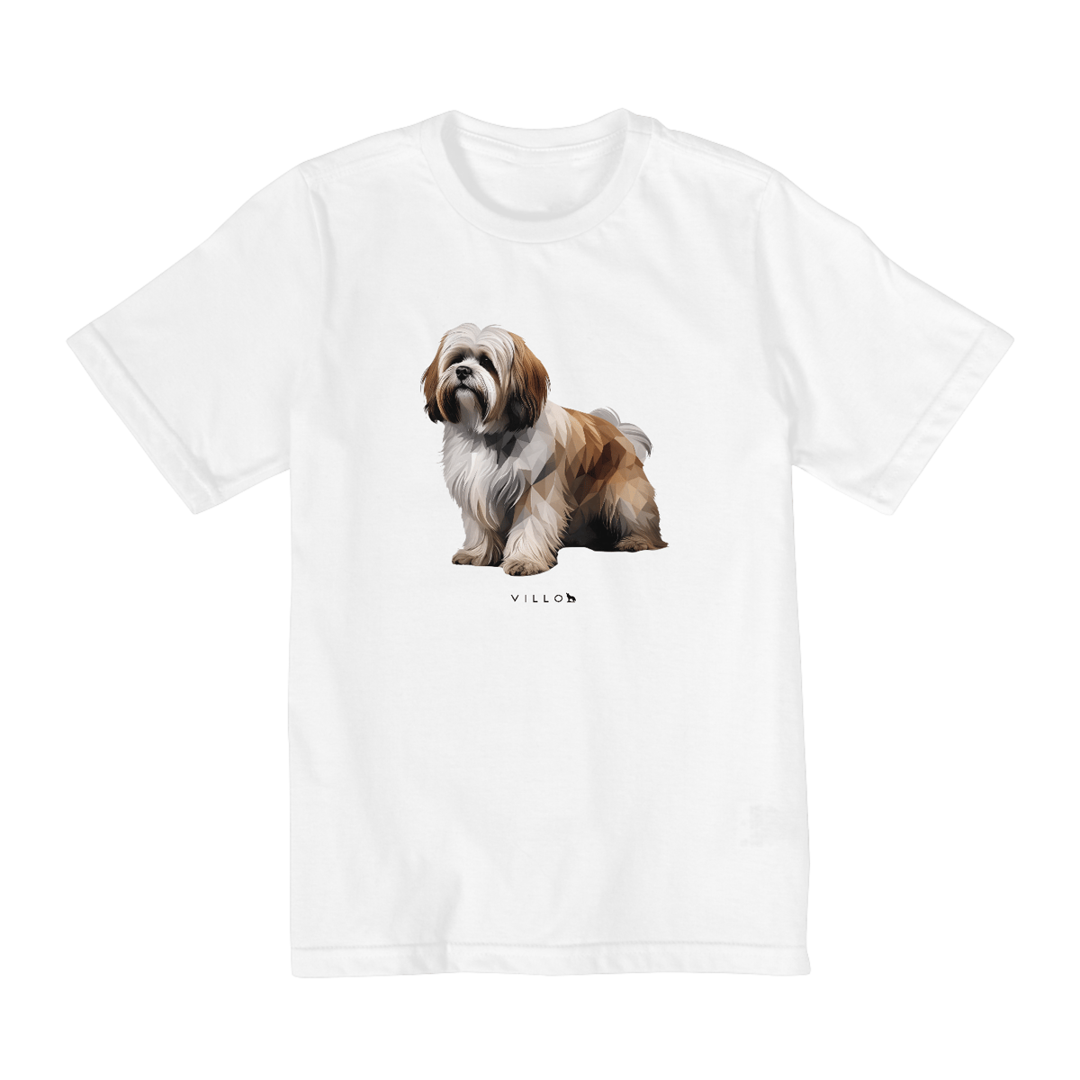 Nome do produto: Camiseta Infantil Confort - De 2 a 8 anos Lhasa Apso
