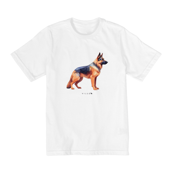 Camiseta Infantil Confort - De 2 a 8 anos Pastor Alemão