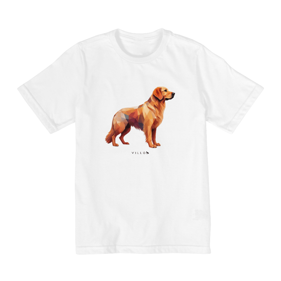 Camiseta Infantil Confort - De 10 a 14 anos Golden Retriever