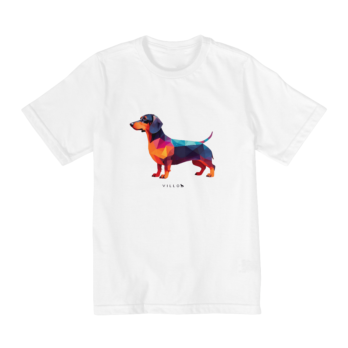 Nome do produto: Camiseta Infantil Confort - De 10 a 14 anos Dachshund