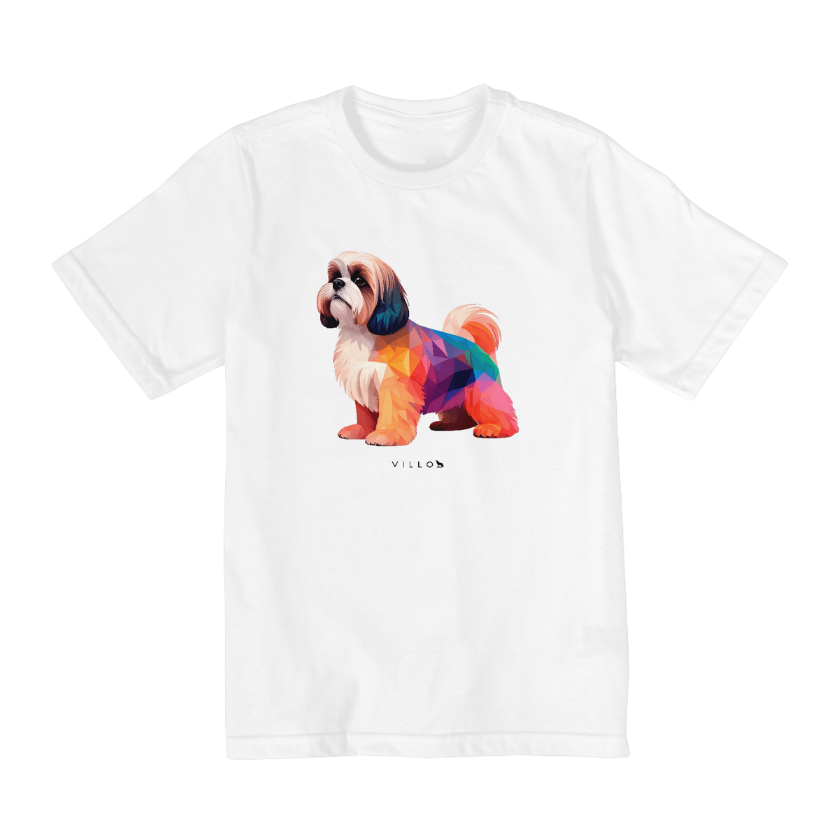Nome do produto: Camiseta Infantil Confort - De 10 a 14 anos Shih Tzu