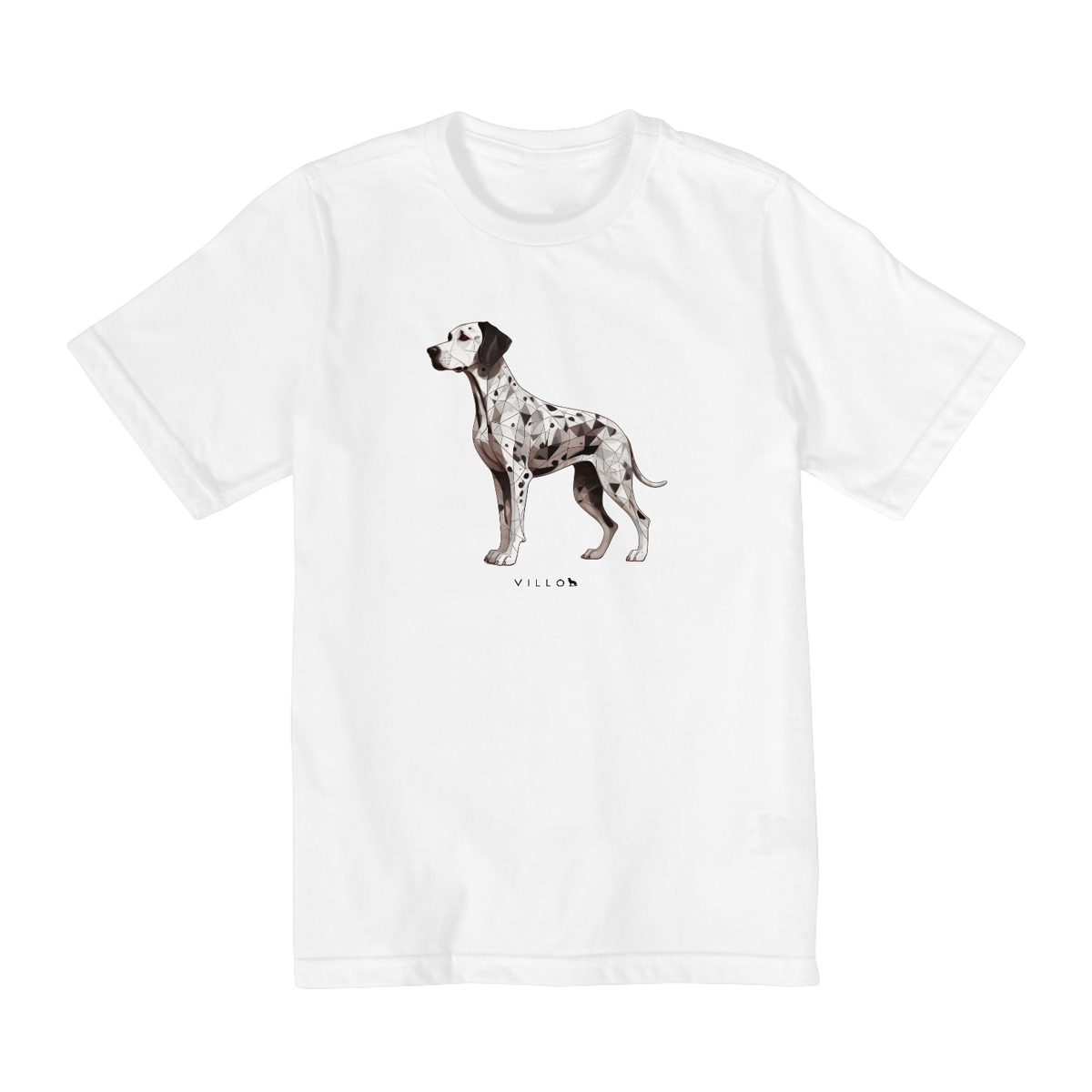 Nome do produto: Camiseta Infantil Confort - De 10 a 14 anos Dálmata