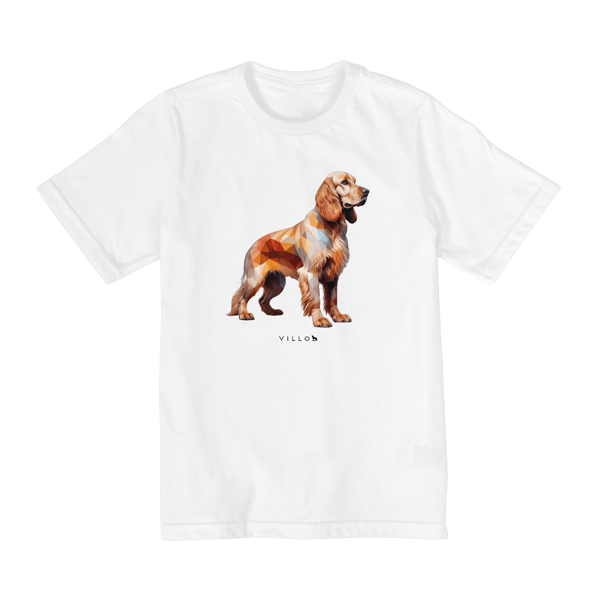 Nome do produto: Camiseta Infantil Confort - De 10 a 14 anos Cocker Spaniel Inglês