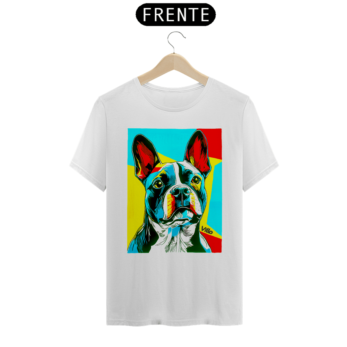 Nome do produto: Camiseta Confort Bulldog Frânces Pop Art