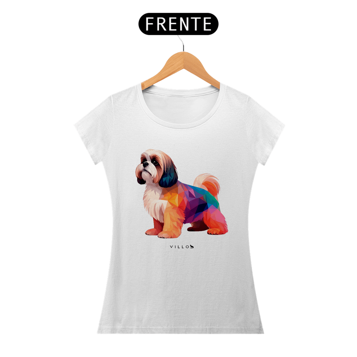 Nome do produto: Camiseta Baby Long Confort Shih Tzu