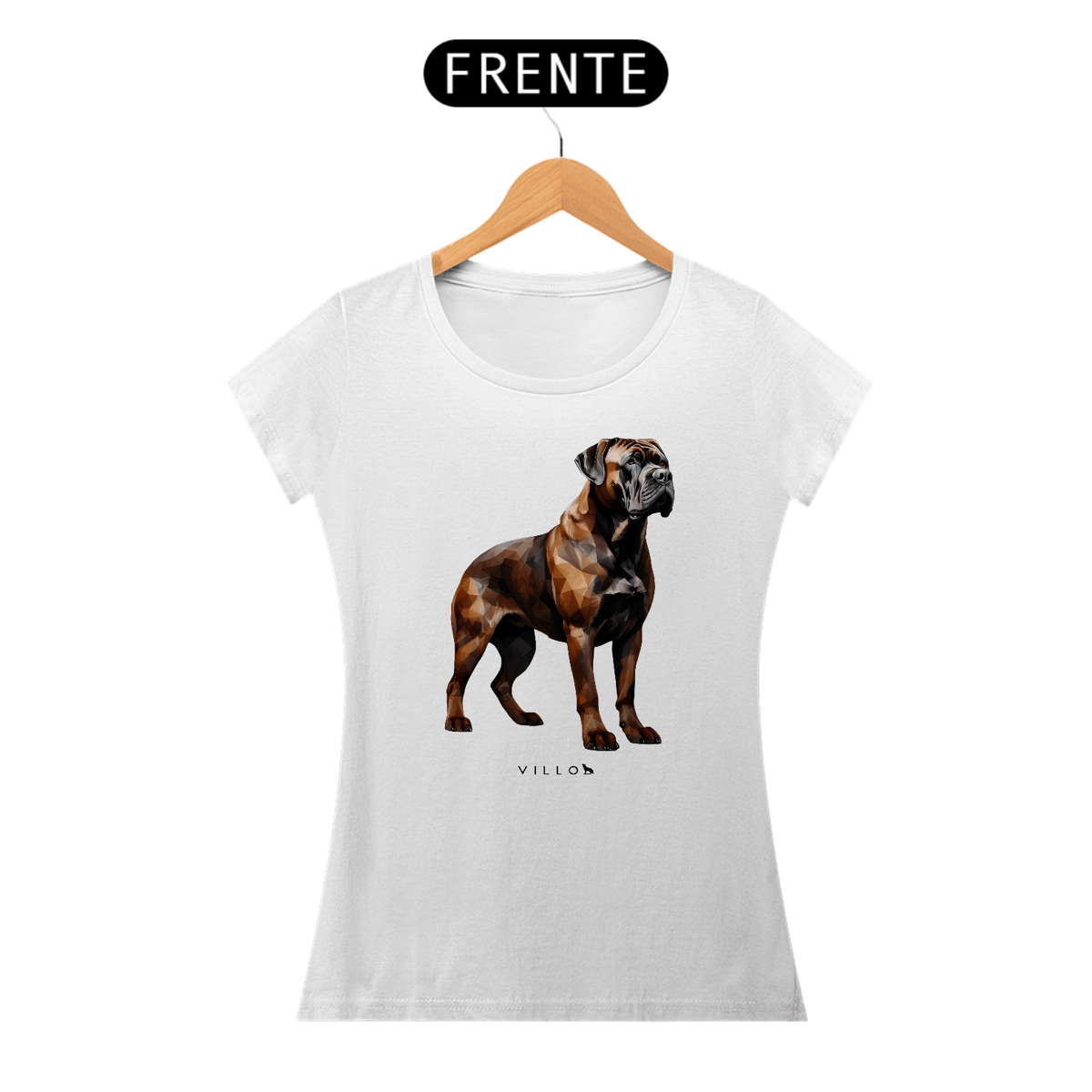 Nome do produto: Camiseta Baby Long Confort Mastim Fila Brasileiro