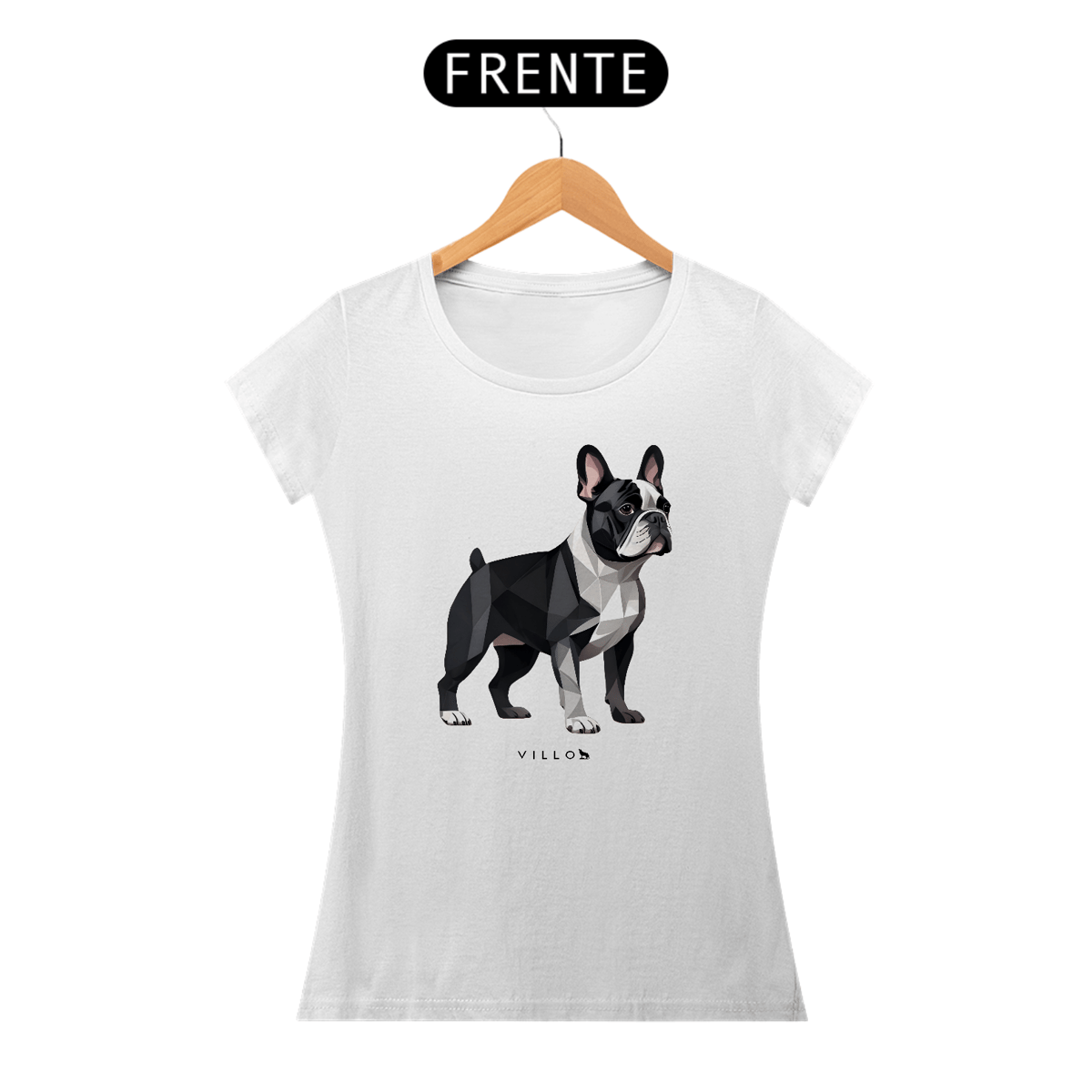 Nome do produto: Camiseta Baby Long Confort Bulldog Frânces