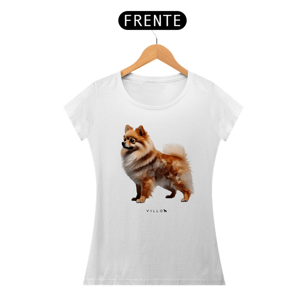 Nome do produto: Camiseta Baby Long Confort Cão da Pomerânia