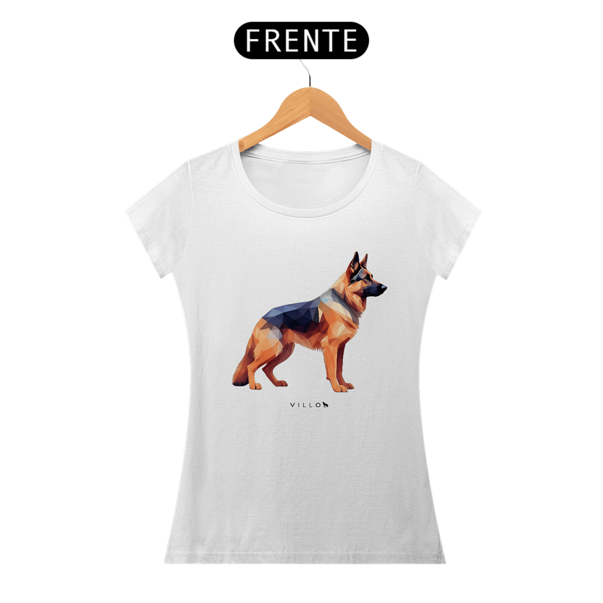 Nome do produto: Camiseta Baby Long Confort Pastor Alemão