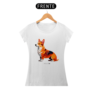 Nome do produto Camiseta Baby Long Pima Premium Corgi Pembroke
