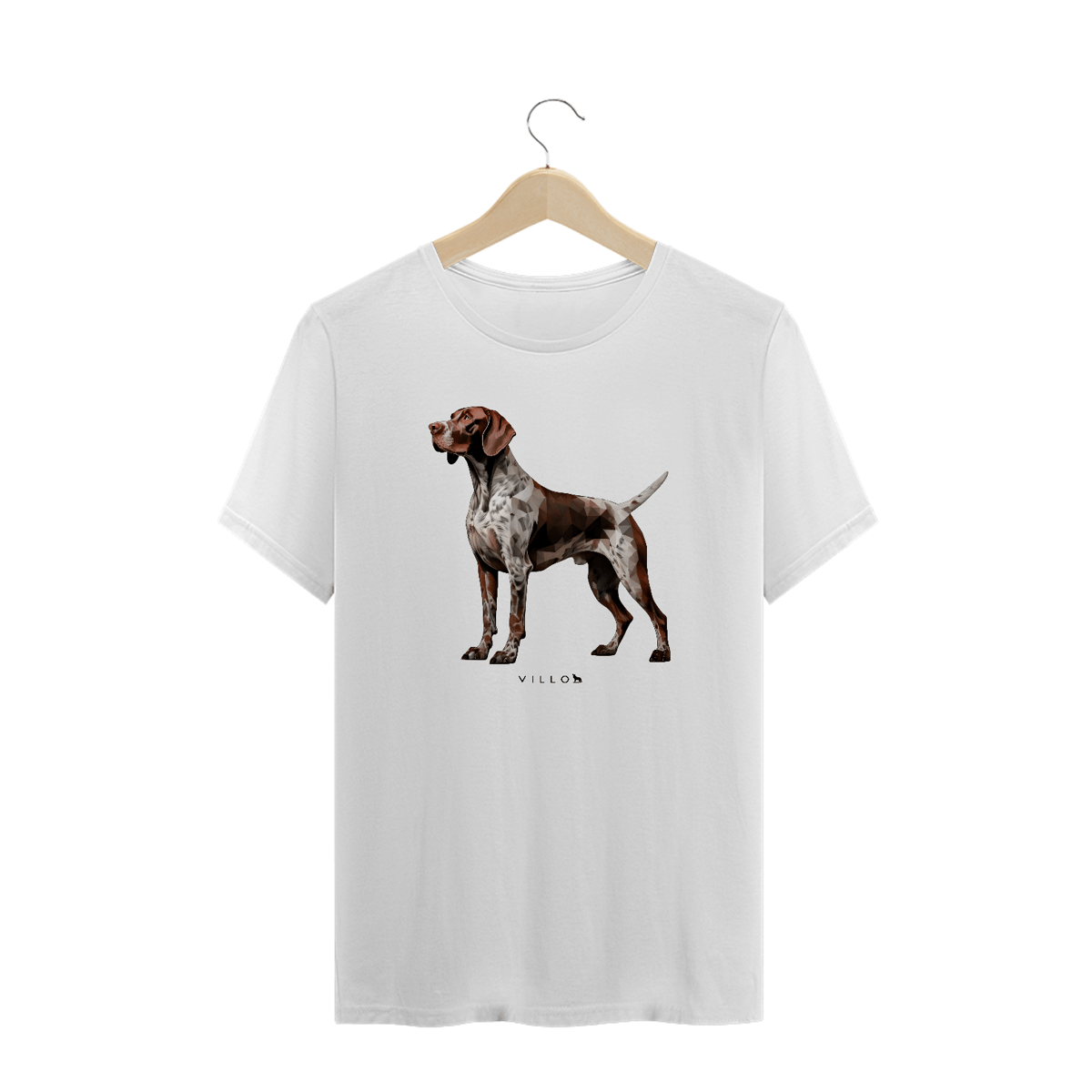 Nome do produto: Camiseta Confort Braco Alemão de pelo curto Plus Size