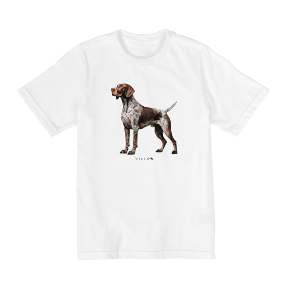 Camiseta Infantil Confort - De 2 a 8 anos Braco Alemão de pelo curto