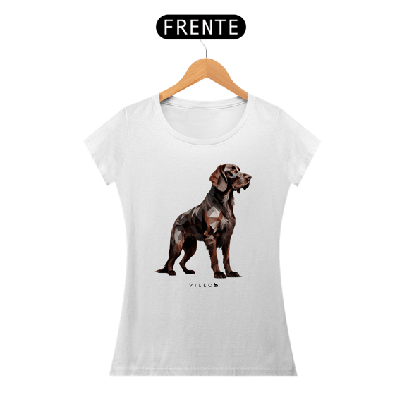 Camiseta Baby Long Confort Braco Alemão de pelo longo