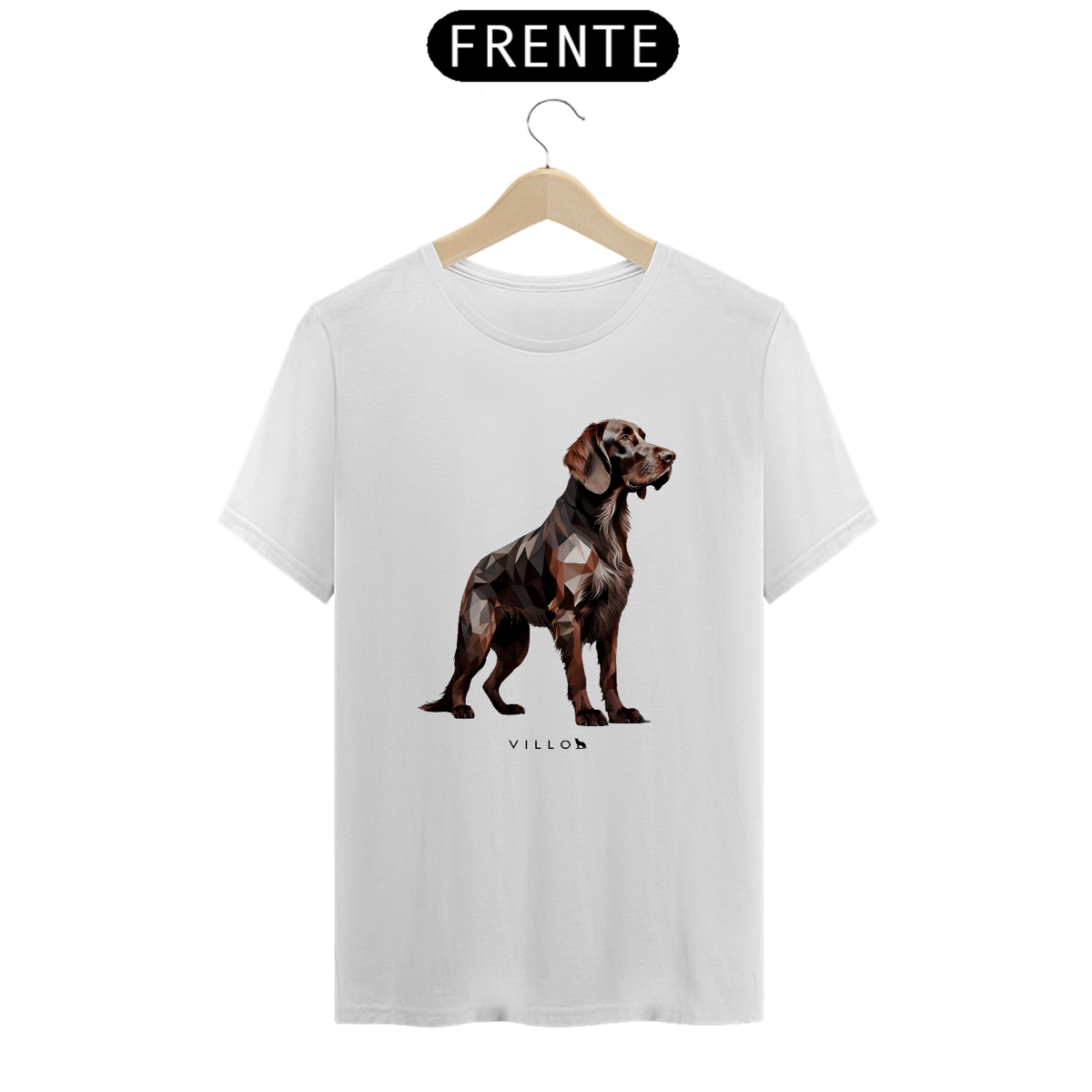 Nome do produto: Camiseta Confort Braco Alemão de pelo longo