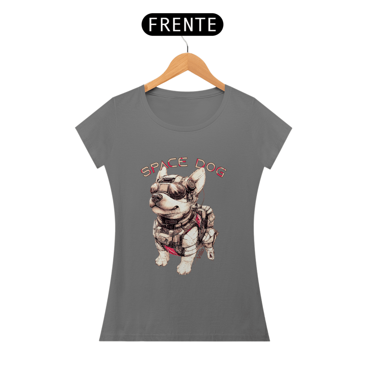 Nome do produto: Camiseta Baby Long Estonada Space Dog